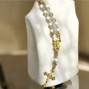 Handmade Car Rearview Mirror Rosary Christian Religious Prayer beads